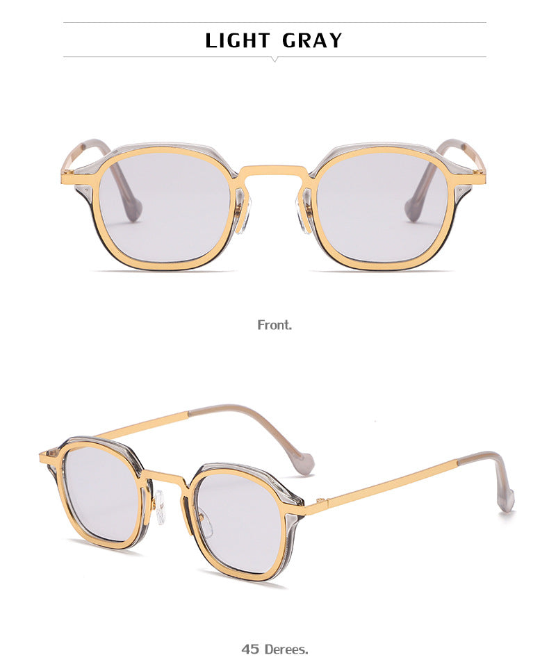 New Fashion Small Frame Sunglasses for Men, European and American Classic Retro Sunglasses, Steampunk Trendy High-End Glasses for Women - 图片 24