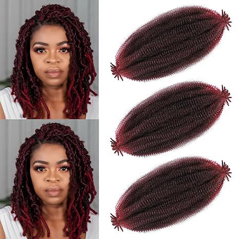 Factory In-Stock African Hand-Torn Caterpillar Wig Synthetic Long Curly Hair Marley Braid Fluffy Short Curly - 图片 17