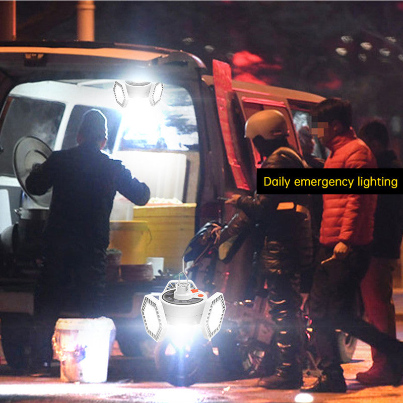 Outdoor LED Tent Light Camping Light with Remote Control Three-Leaf Bulb Emergency Light for Home Power Outage - 图片 26