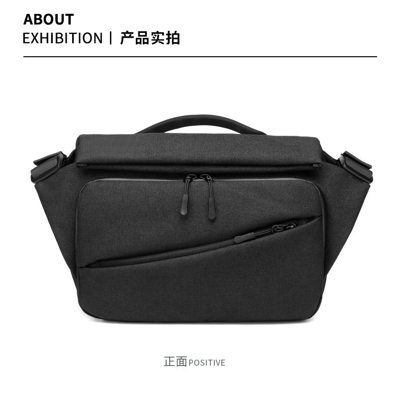 OZUKO Men's Messenger Bag Functional Trendy Brand Large Capacity Sports Waterproof Crossbody Shoulder Commuting Travel Small Backpack - 图片 18