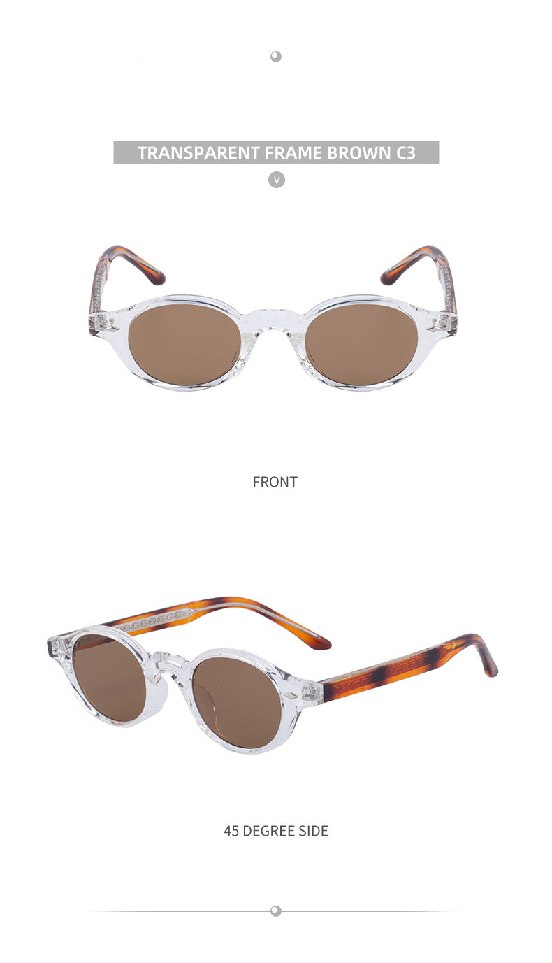 2025New European and American Round Small Frame Sunglasses for Women, Simple and Stylish Sun Protection Sunglasses for Women Wholesale shades - 图片 25