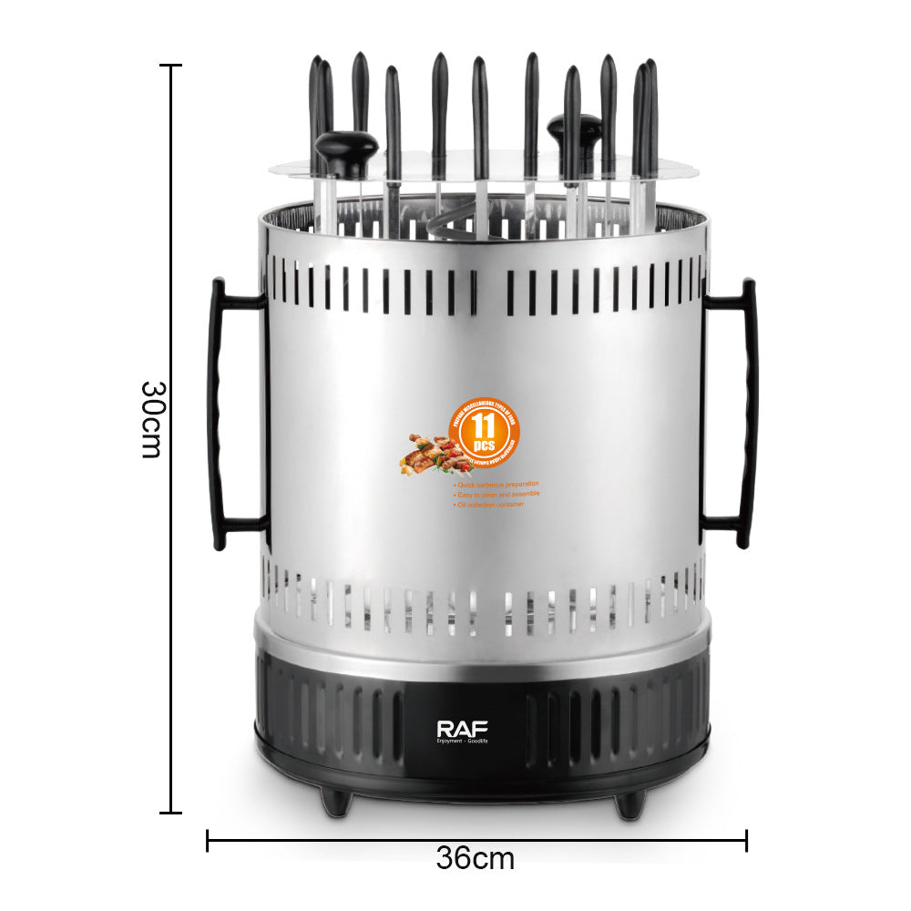 RAF European Standard BBQ Grill Skewer Machine Household Multifunctional Grilling and Frying Integrated Smokeless Charcoal Grill - 图片 8