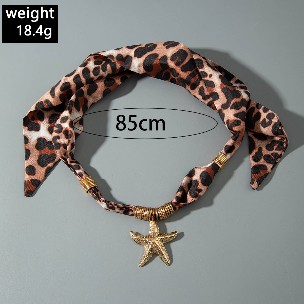 European and American Style Ocean-themed Cross Conch Starfish Pendant Leopard Print Exaggerated Necklace Collarbone Chain Jewelry - 图片 80