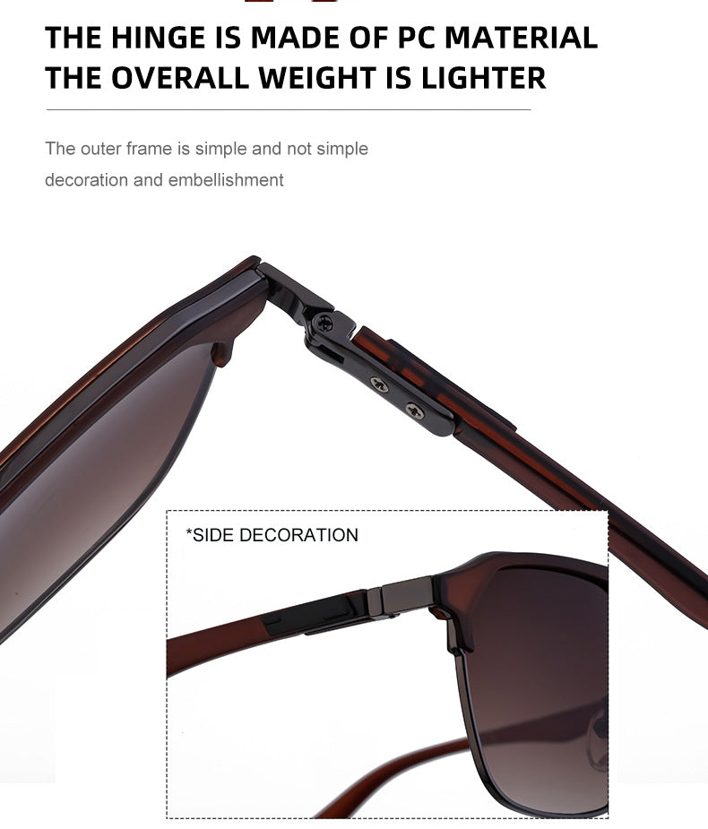 European and American Fashion Cat Eye Sunglasses for Men, Unique High-End Feel, Men's Driving Glasses Wholesale shades - 图片 16