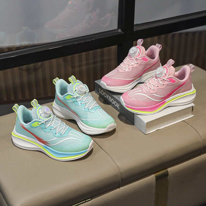 Men's and Women's Children's Running Shoes Lightweight Soft Sole Night Light Kids Shoes Men's Racing Student Mesh Sports Shoes Non-Slip Sole - 图片 3