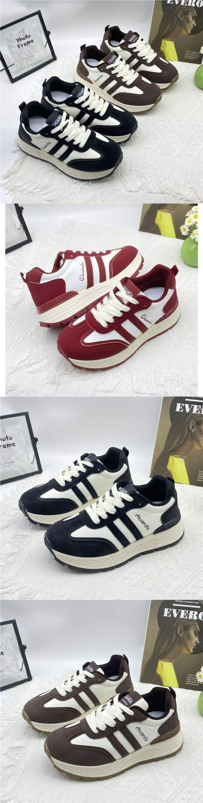 Platform Height Increasing Women's Shoes2025Spring and Summer New Versatile Forrest Gump Soft Sole Sports Casual Dad Shoes - 图片 9
