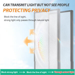 baolisi Glass Privacy Frosted Paint Translucent Non-See-Through Bathroom Office Privacy Blocking Matte Texture