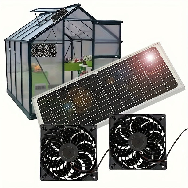 Factory Direct Solar Panel with Dual Fan Pet House Silent Solar Photovoltaic Panel Exhaust Fan Ventilation Cooling - 图片 16