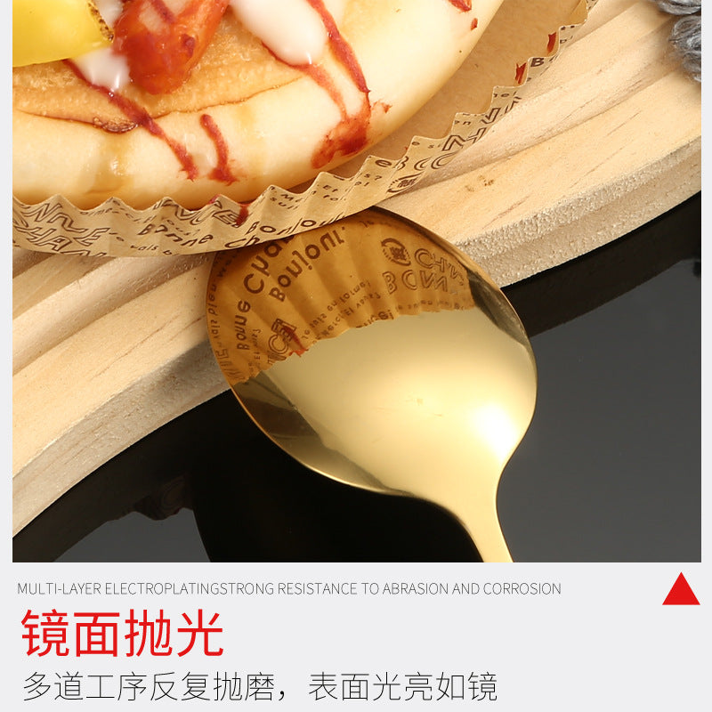 Stainless Steel Cutlery Restaurant Western Steak Knife Fork Imitation Marble Pattern Ceramic Handle Knife Fork Spoon Tea Spoon Tea Fork Set - 图片 4