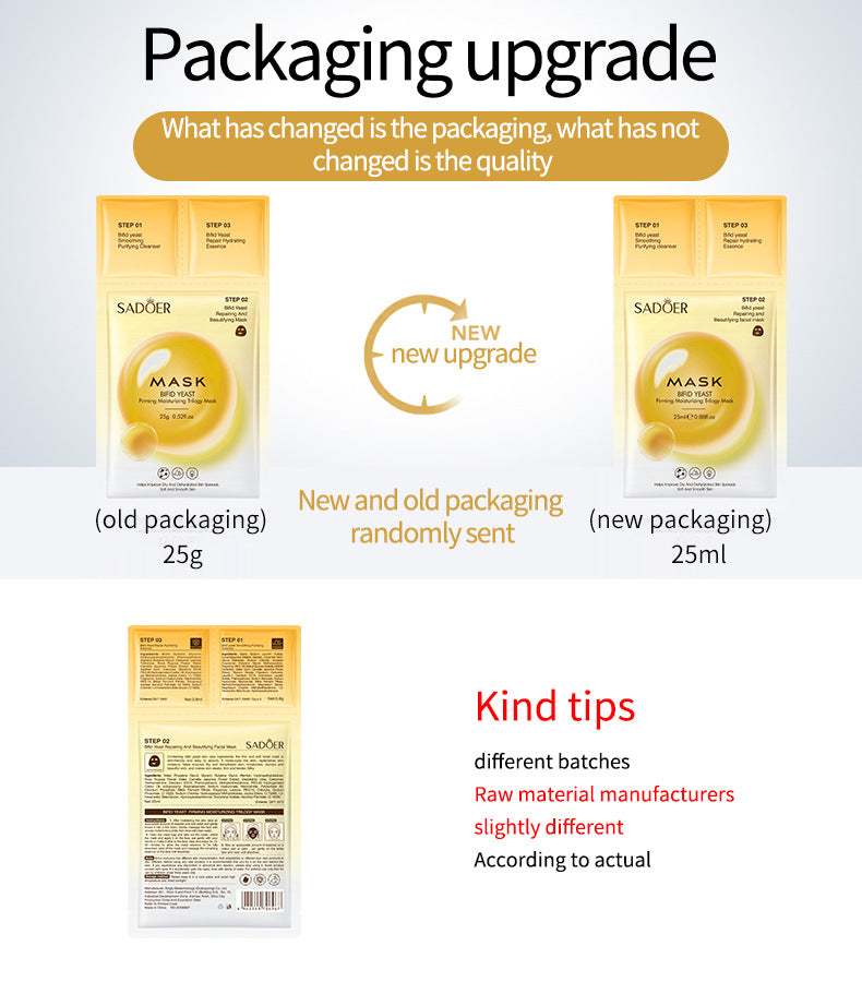 Trilogy Mask SADOER Hyaluronic Acid Firming Acne Removal Hydrating Beauty Mask Cross-Border Wholesale - 图片 14