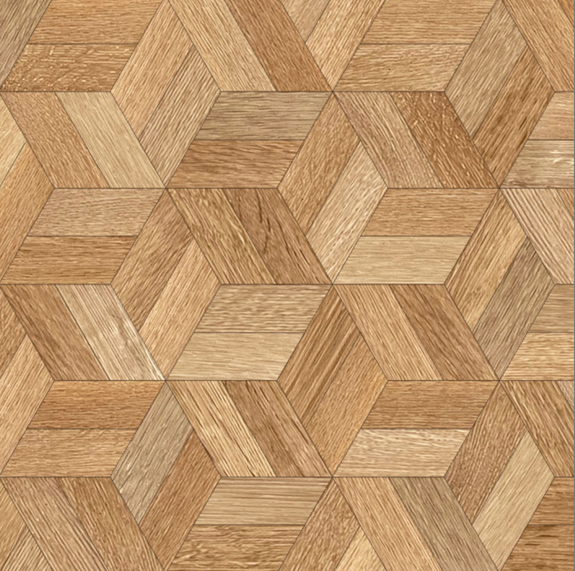 Premium 14mm Multilayer Hexagon Oak Flooring | Decorative Engineered Oak Parquet Custom Finish Options for Outdoor Use - 图片 3