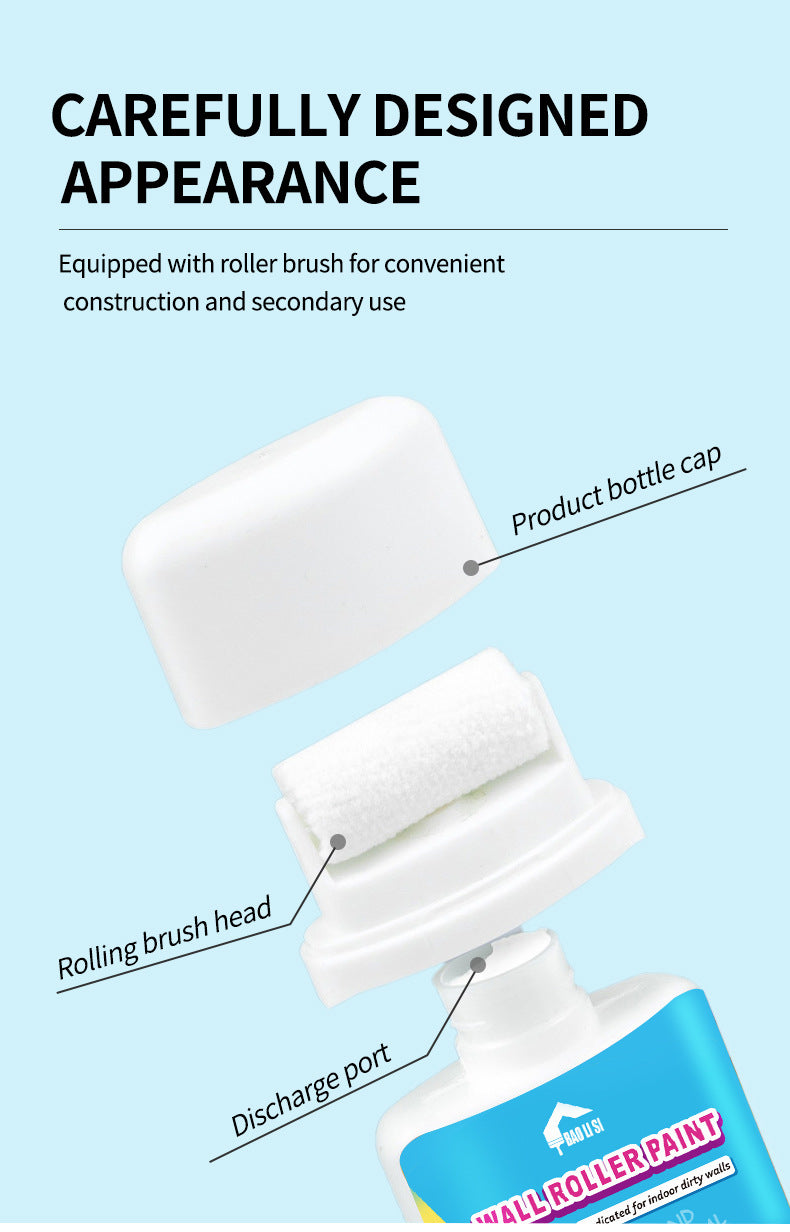 Wall Small Roller Brush Paint Cocoa Roller Dirty Graffiti Renovation Color Change Latex Paint Portable Water-Based Interior Wall Paint - 图片 16
