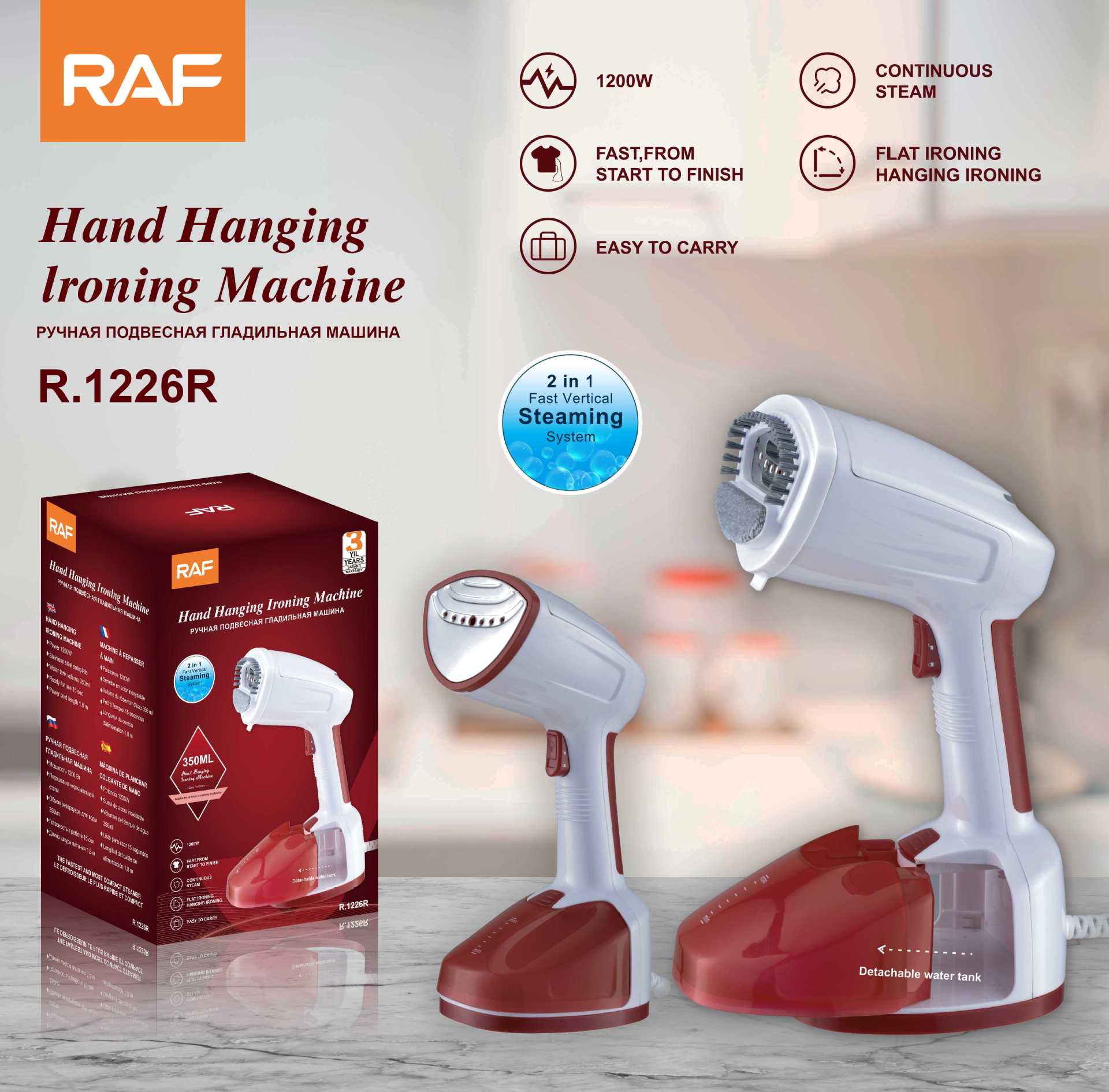 【Exclusive for 】Handheld Household Steam Iron Small Travel Portable Vertical Ironing Machine1500W - 图片 13