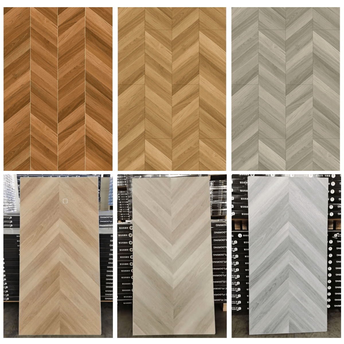 4mm 5mm 8mm Vinyl Click Chevron Fishbone Parquet Spc Flooring Herringbone - 图片 4