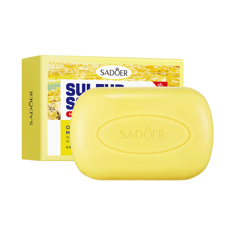 Sulfur Mite Removal Soap125gSADOER Universal Handmade Soap for Body Cleansing, Fragrant Soap, Cross-Border Wholesale - 图片 6