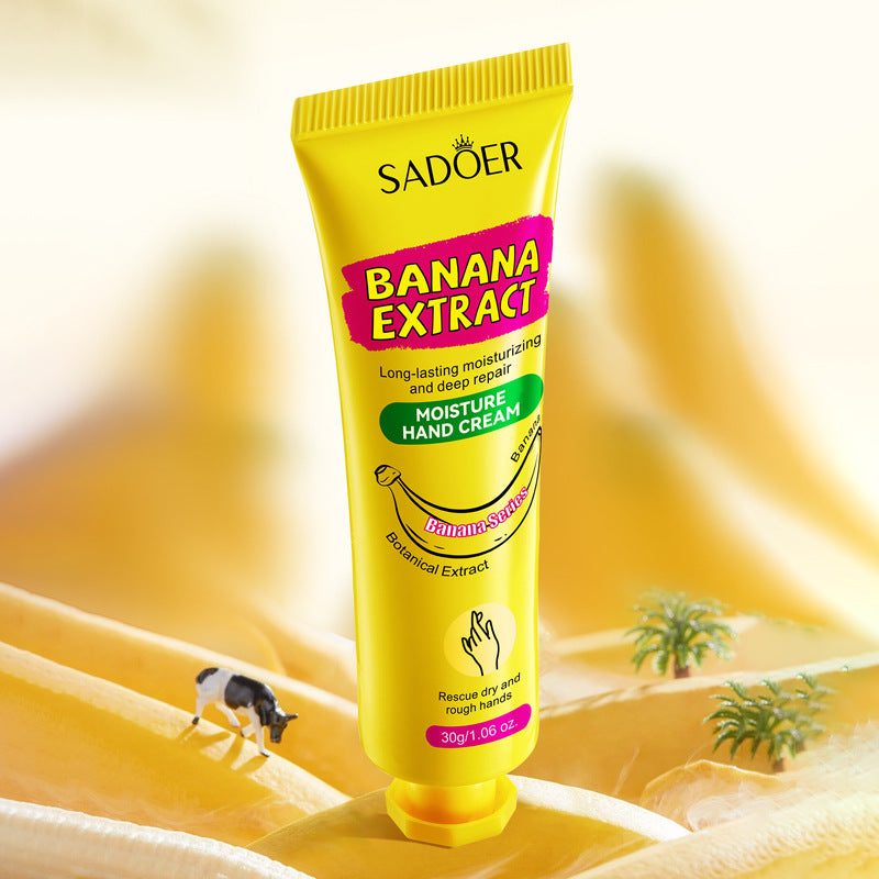 Banana Hydrating Hand Cream30g SADOER Moisturizing and anti-chapped autumn and winter hand cream wholesale - 图片 4