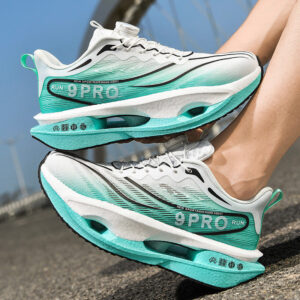 Red Rabbit9PRO Summer Breathable Jacquard Lightweight Sports Shoes with Rotating Buckle Casual Shoes Popcorn Carbon Plate Hollow Running Shoes