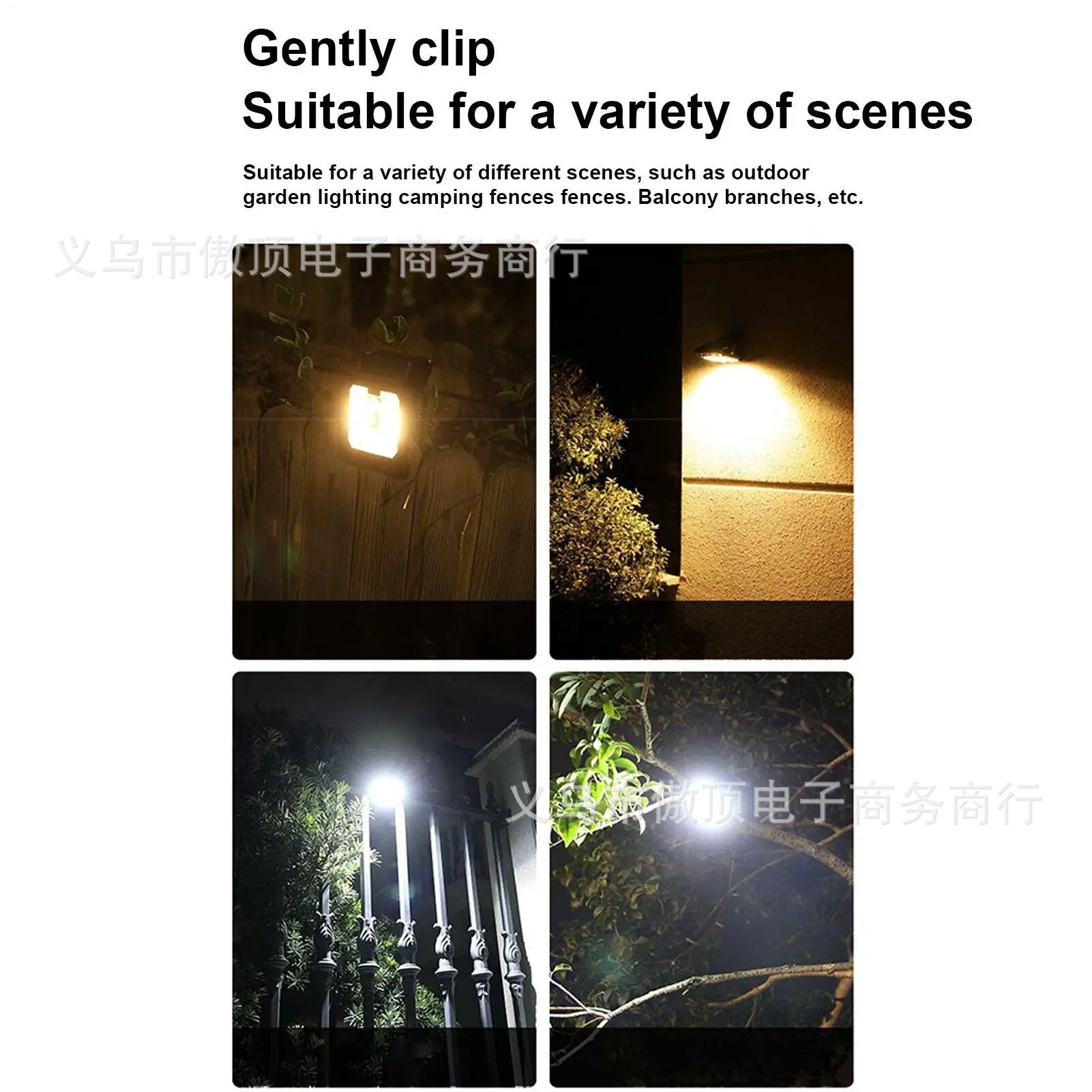 Solar Clip Light Human Body Sensing Outdoor Garden Light Garden Lighting Solar Fence Light Wall Light - 图片 20