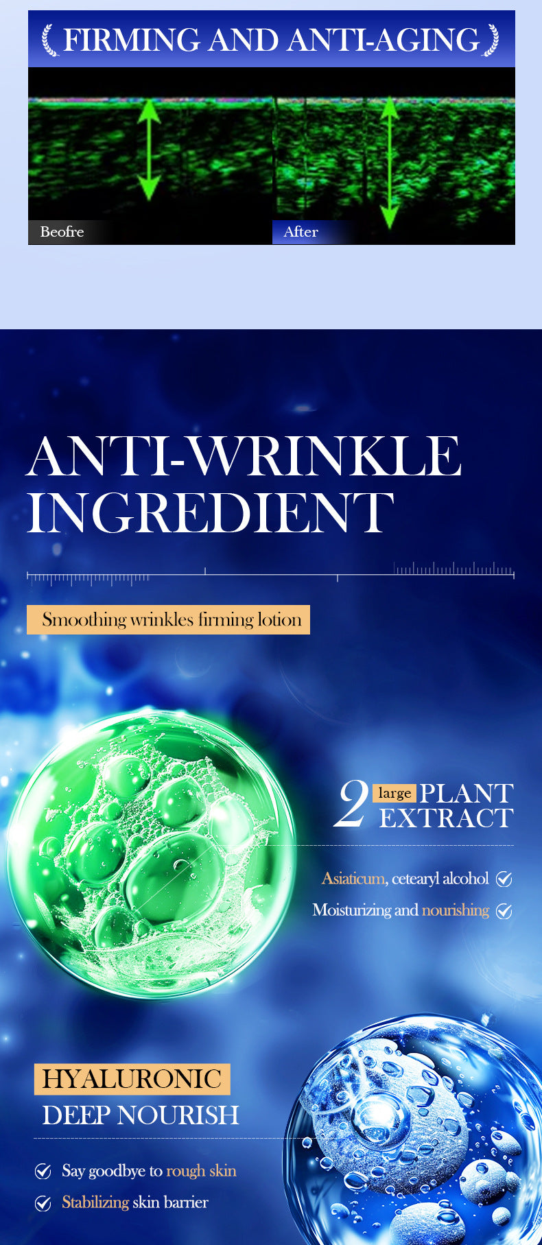 Type III Collagen Wrinkle Smoothing Lotion SADOER Moisturizing and Hydrating Lotion Cross-Border Wholesale - 图片 12