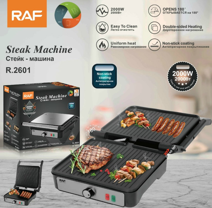 RAF European Style Household Panini Sandwich Maker Breakfast Machine Grill Meat Sausage Machine Burger Steak Machine R2601 - 图片 6