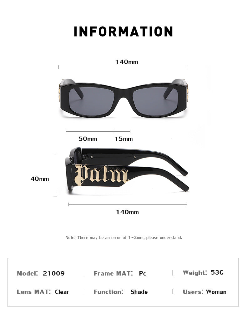 European and American Style Small Frame Sunglasses for Women Wholesale Fashion Wide Leg Sun Protection Sunglasses for Men UV Protection - 图片 12