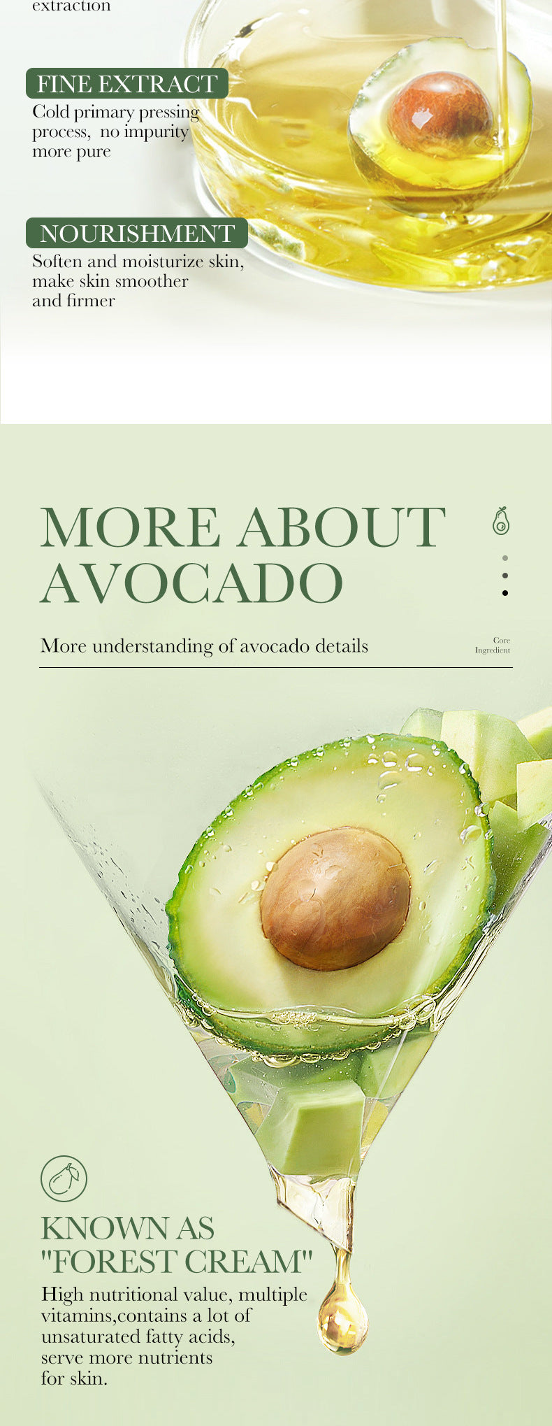 Avocado Skincare Set SADOER Cleansing, moisturizing and moisturizing six-piece set foreign trade wholesale - 图片 73