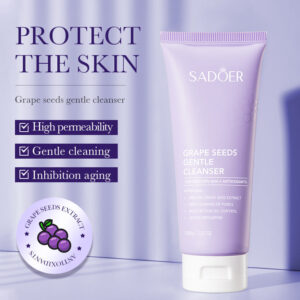 Grape Seed Skin Care Series SADOER Mild and Moisturizing Facial Cleanser, Skin Rejuvenating Eye Cream, Cross-Border Wholesale