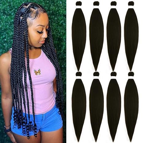 EZ Braided Synthetic Crochet Hair Export Cross-Border Factory In Stock Big Braids European and American Long Straight Hair - 图片 6