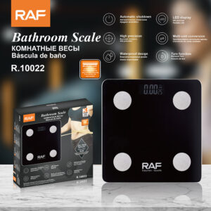 RA  Body Fat Scale Bluetooth Bathroom Scale Body Fat Scale Rechargeable Smart Tempered Glass Weight Scale R10022