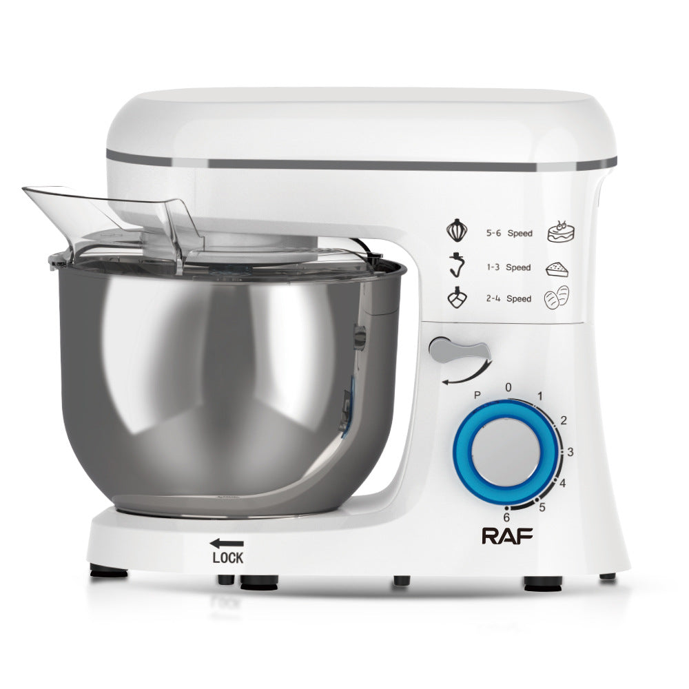 Chef Machine Fully Automatic Dough Mixer Kneading Stirring Milk Cap Egg Beater Desktop Commercial Small Multi-Functional5.5L - 图片 14