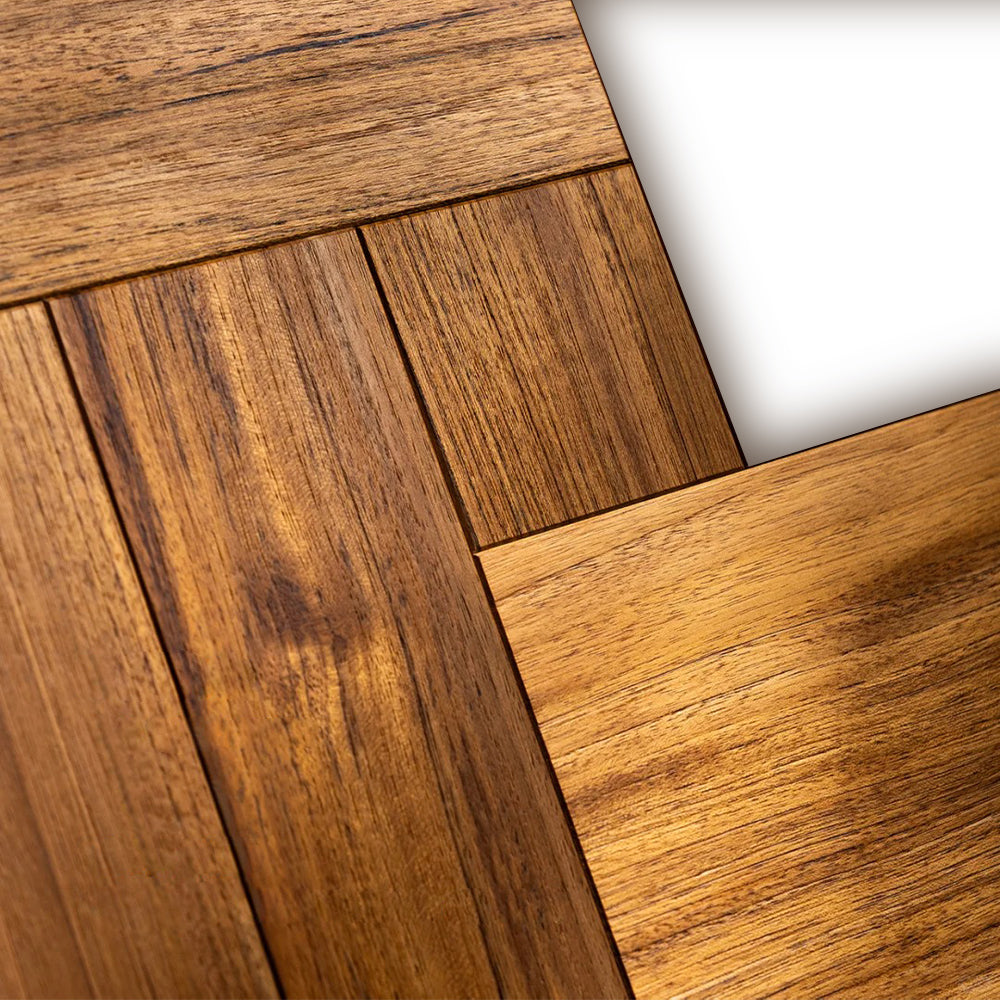 High Quality Customizable A/AB Grade Solid Teak Wood Flooring Eco-Friendly Waterproof Factory Sale Luxury Interiors Bedroom Gym - 图片 4