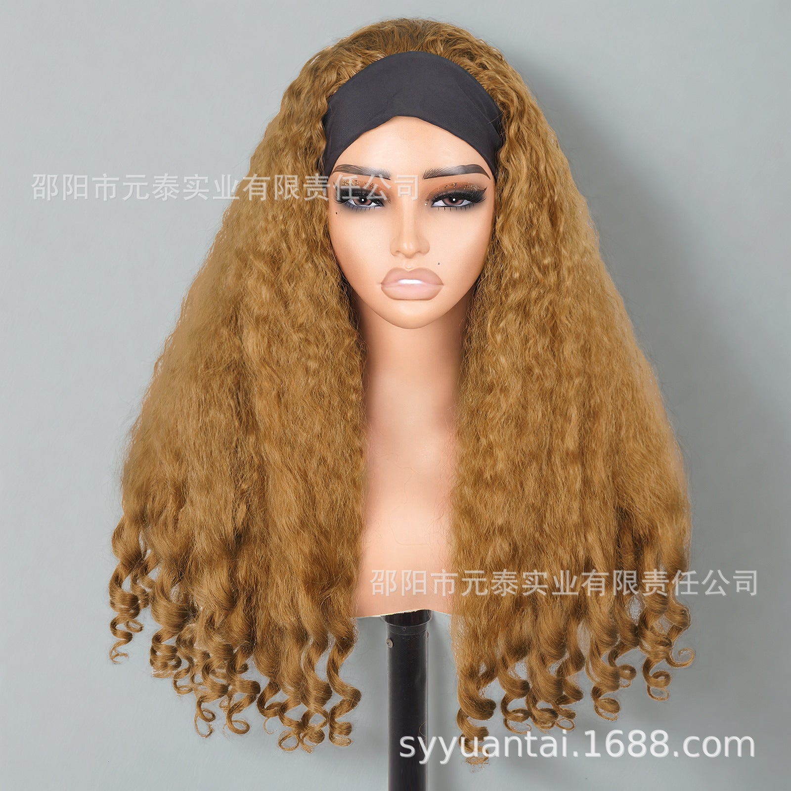 Africa Afro YAKI curly Ribbon Hair Band Curly Hair Chemical Fiber Wig headband wigs - 图片 10