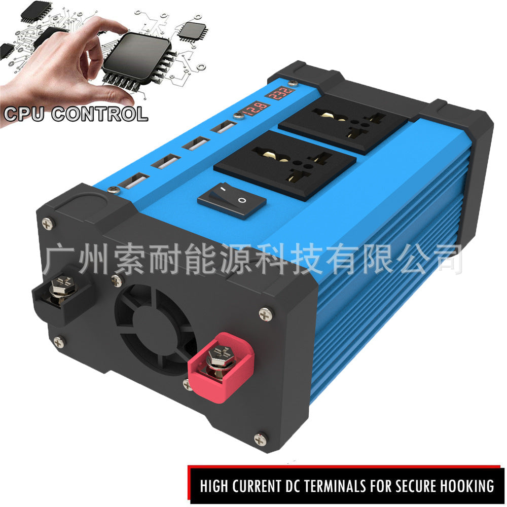 Car Adapter Small Electrical Device300W/500W Inverter12V Turn110V/220V 4个USB Mouth2Socket - 图片 3
