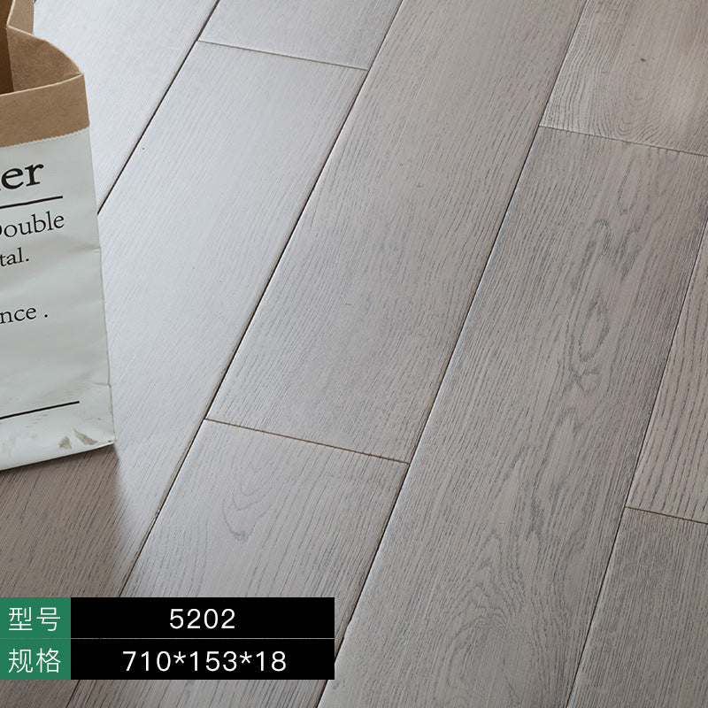 In-stock Solid Oak Flooring from Source Scar Modification Hand Scratch Pattern Original Wood Floor Solid Wood with Dragon Bone Design - 图片 8