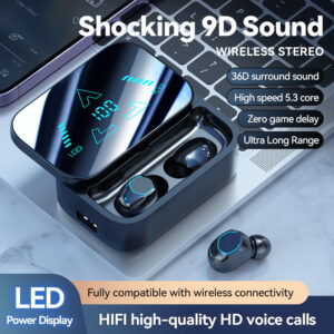 M48Digital Display Bluetooth Earbuds Ultra-Long Battery Life In-Ear Comfortable for Long Wear Private Model Wireless Bluetooth Earbuds Factory Wholesale