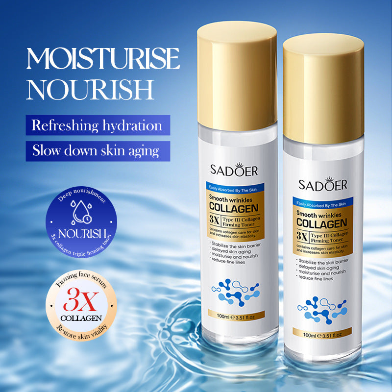 Type III Collagen Wrinkle Firming Toner SADOER Hydrating Moisturizing Water Cross-Border Wholesale