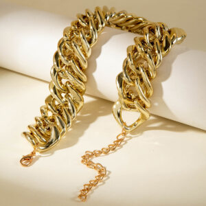 European and American Fashion Accessories with Personality ins Exaggerated Style Necklace Geometry CCB Sweet Cool Style Thick Chain Necklace for Women