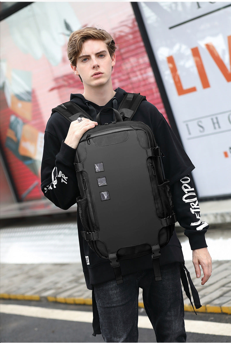 Korean Style Backpack Trendy Brand Laptop School Bag Lightweight Large Capacity Water-Resistant Commuter Bag for Middle and High School Students and College Students - 图片 9