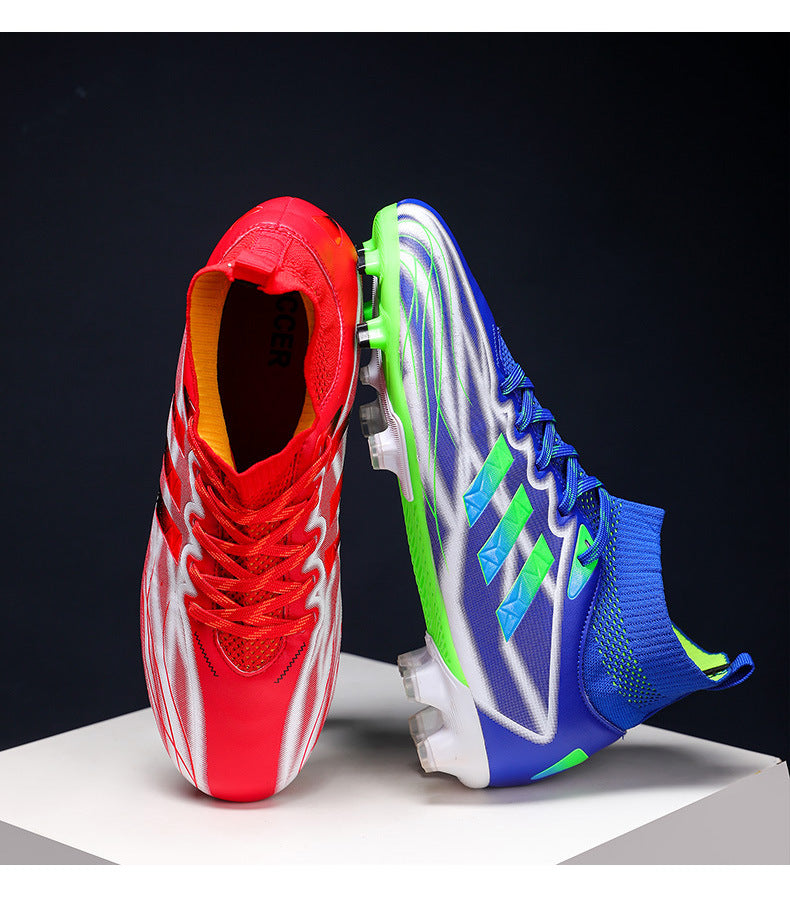 New high-top soccer shoes for men and women AG Spike TF Broken Nail Youth Student Grassland Competition Training Shoes - 图片 46