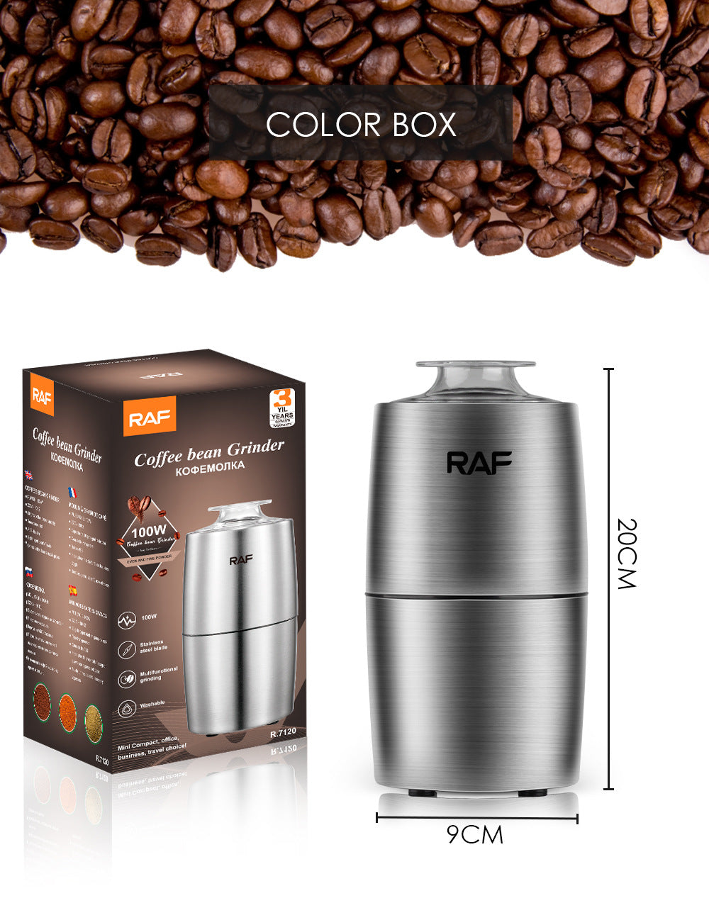 Electric Bean Grinder Dry Grinder Lightweight Household Grinding Cup Portable Coffee Bean Grinder - 图片 15