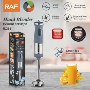 RAF EU Standard Portable Household Food Blender Handheld Electric Stainless Steel Cooking Stick Mixer355