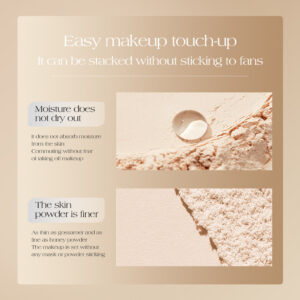 ICVC#1204Oil Control Powder Nude Makeup Setting Loose Powder5g Comes with makeup mirror, e-commerce version