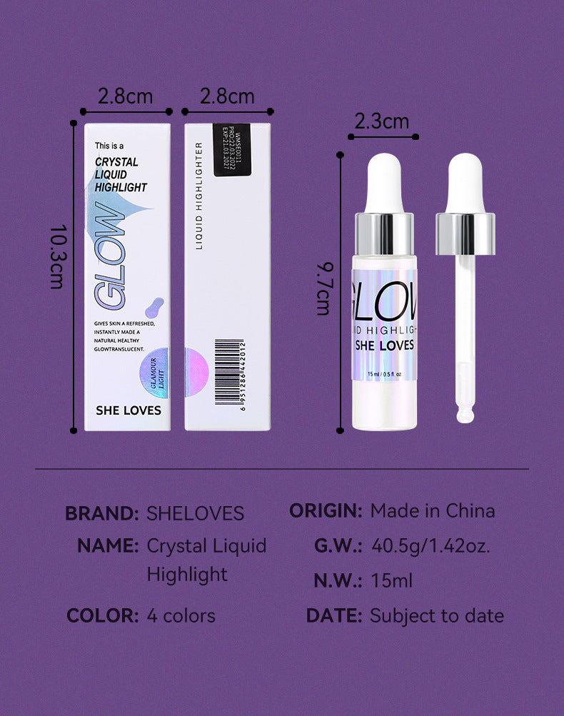SHELOVES Highlight Liquid Contour Shadow Nose Shadow Diamond Brightening Liquid Face Body Highlight - 图片 27