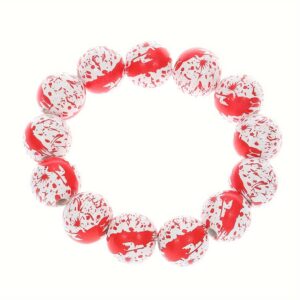 Men's Holiday Bracelet Women's Gift Spider Wooden Bead Bracelet Set Skull Bead Halloween Bracelet