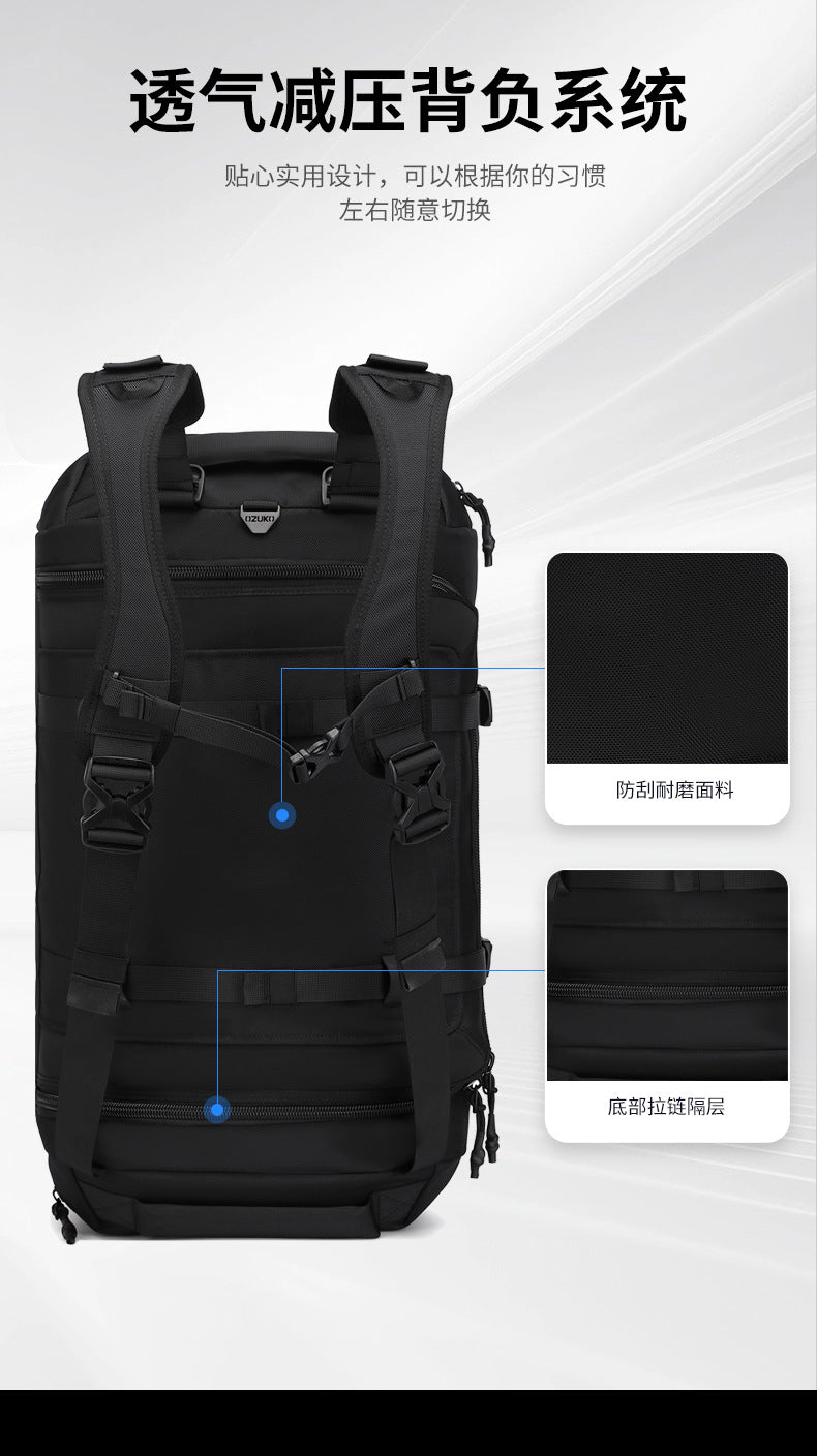 New Men's Travel Bag Large Capacity Sports Fitness Bag Waterproof Handheld Multifunctional Short Trip Backpack Yoga Bag - 图片 14