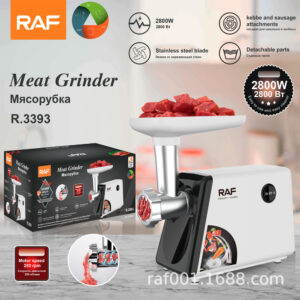 RAF EU Standard Household Meat Grinder Small Electric Sausage Stuffer Automatic Multifunctional Commercial Desktop Meat Mincer