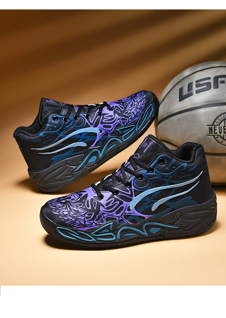 New Youth Trendy Sports Combat Boots Three Balls4Fashionable Men's Professional Practical Anti-Slip Wear-Resistant Basketball Shoes - 图片 28