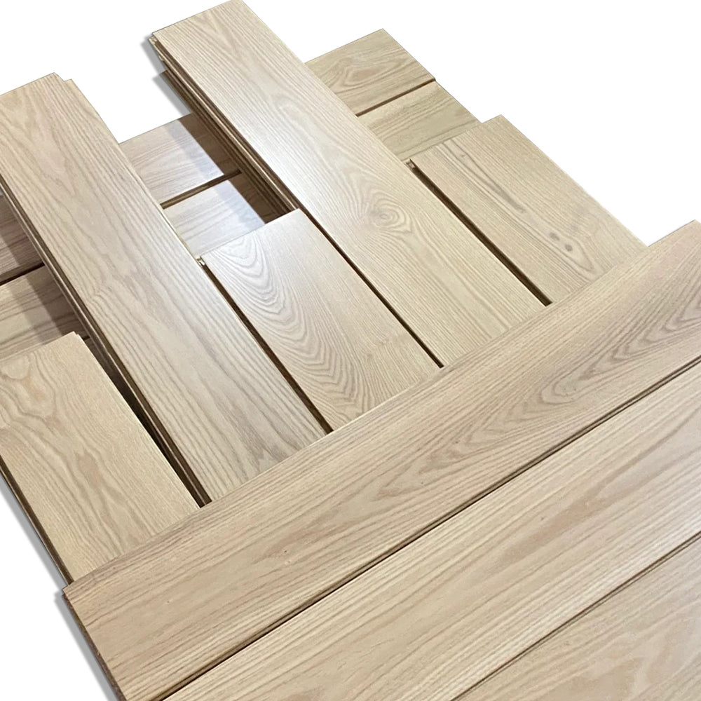 18mm Premium Three-Layer Engineered Ash Hardwood Flooring | Custom Plank for Villas Living Rooms Basements Exterior - 图片 15