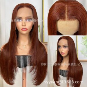 Women's Long Straight Lace Front Synthetic Wig lacewigs Side Bangs Long Straight Hair