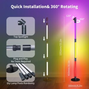 led Floor Lamp Bluetooth Floor Lamp rgb Atmosphere Light Corner Floor Lamp Colorful Floor Lamp Smart Graffiti Model